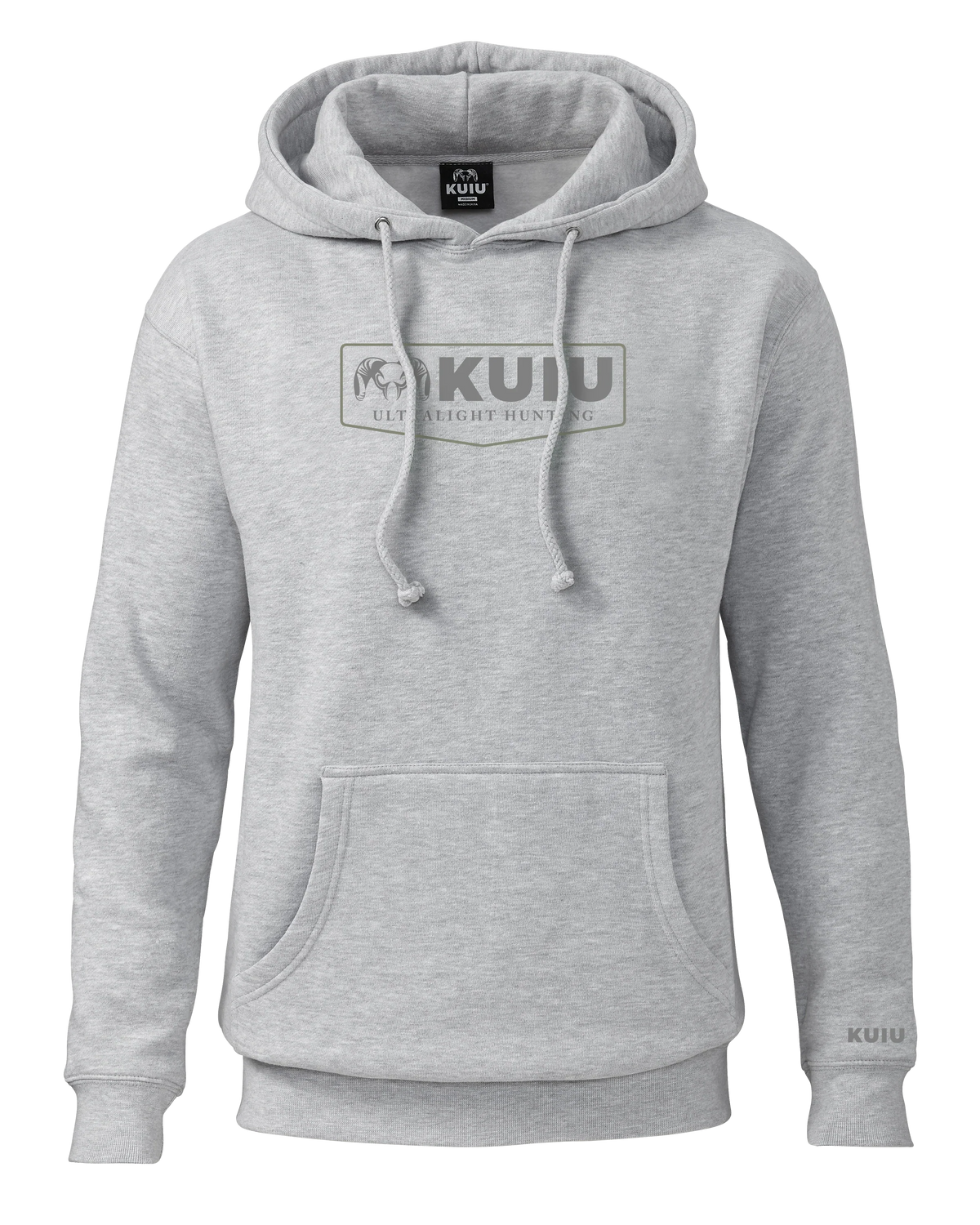KUIU Shield Logo Hoodie | Heather Grey