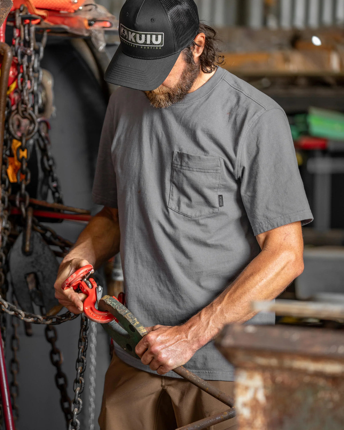 Workgrade SS Pocket Crew | Evergreen