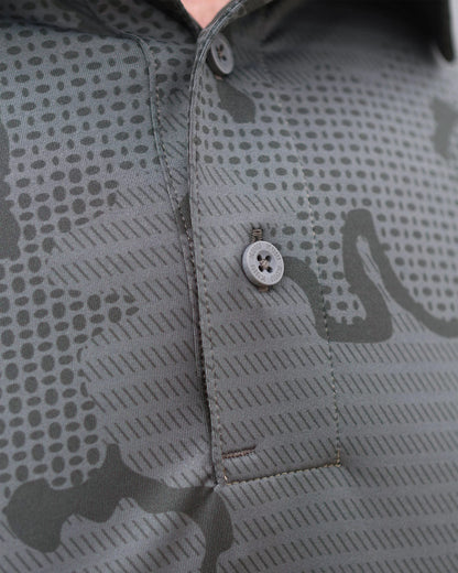 KUIU Performance Polo | Heather Steel Blue